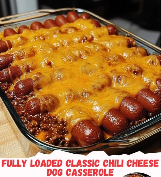 Thumbnail for Fully Loaded Classic Chili Cheese Dog Casserole