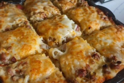 Thumbnail for Sausage, Egg and Cream Cheese Hashbrown Casserole