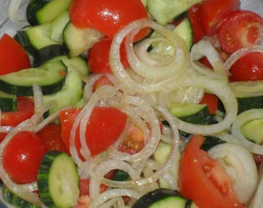 Thumbnail for SIMPLE TOMATO CUCUMBER SALAD