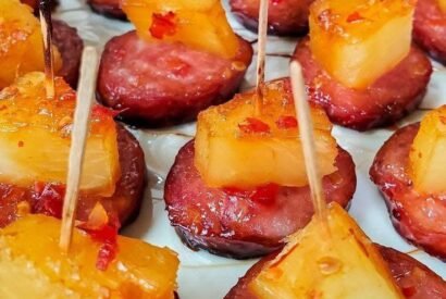 Thumbnail for Slow Cooker Apple Kielbasa Bites