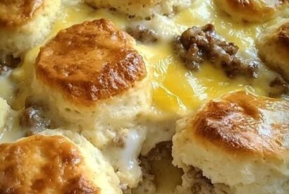Thumbnail for Biscuits and Gravy with Sausage and Egg Breakfast Casserole