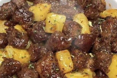 Thumbnail for Air Fryer Garlic Butter Steak Bites and Potatoes