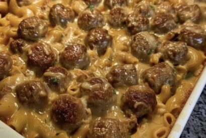 Thumbnail for Swedish Meatball Pasta Bake