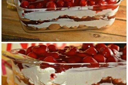 Thumbnail for No-Bake Cherry Cheesecake Cookie Lasagna