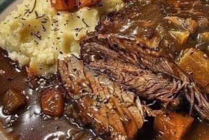 Thumbnail for Beef and Gravy Over Mashed Potatoes