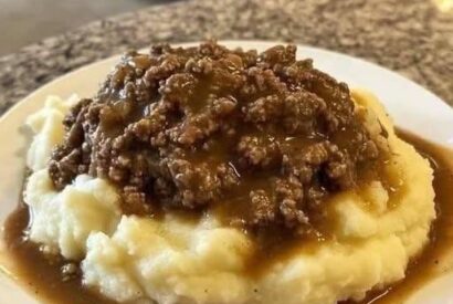 Thumbnail for Mashed Potatoes with Savory Ground Beef Gravy