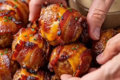 Thumbnail for Cheddar-Stuffed BBQ Bacon Bombs